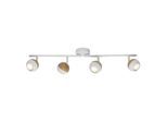 Brilliant Deckenstrahler »Scan«, 4 flammig, Leuchtmittel GU10 LED wechselbar, LED Spotrohr 4flg weiss/holz hell