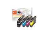 Peach Tintenpatrone »Brother LC-223 BK, C, M, Y«, (4 St.)