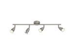 Brilliant Deckenstrahler »Amalfi«, 4 flammig, Leuchtmittel GU10 LED wechselbar, LED Spotrohr 4flg eisen