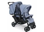 CHIC4BABY Geschwisterwagen »Duo, hellblau«, mit feststellbaren Doppelschwenk-Vorderrädern