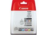 Canon Tintenpatrone »PGI-580BK/CLI-581 BK/C/M/Y Pigment- und Farbstofftinte Multipack«, (Packung, 5 St.)