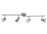 Brilliant LED Deckenstrahler »Sanny«, 4 flammig, Leuchtmittel GU10 LED wechselbar, LED Spotrohr 4flg eisen/chrom, 15,5cm...