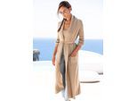 LASCANA Longstrickjacke, mit Rippstrickdetails und Taschen, lässiger Strickmantel