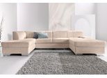 DOMO collection Wohnlandschaft »Star, zeitlose Formensprache, elegante Optik, viel Platz, U-Form«, fester Sitzkomfort,...