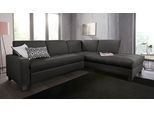 Ecksofa DOMO COLLECTION "Florentina zeitlos und elegant, Sitznähte als Designelement, L-Form", grau (stone), B:243cm H:84cm T:209cm, Struktur fein (100% Polyester);Luxus-Microfaser (100% Polyester);Luxus-Microfaser in Chenille-Optik (100% Polyester);Microvelour (100% Polyester);Webstoff (100% Polyester), Sofas, Ecksofa, wahlweise mit Bettfunktion, mit Kontrastnaht, Komfortsitzhöhe 47cm