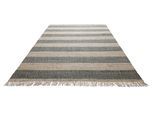 Teppich GREEN LOOOP "Virgil", braun (anthrazit braun,anthrazit braun), B:200cm H:4mm L:290cm, Jute, Teppiche, Teppich, Naturfaser Teppich aus 80% Jute 20% Baumwolle, mit Fransen, Wohnzimmer