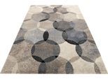 Teppich ESPRIT "Modernina ESP-3378" Gr. 2, blau, B:80cm H:13mm L:150cm, Kunstfaser, Teppiche, Teppich, weicher Kurzflor in modernem Design, Wohnzimmer, Schlafzimmer, bunt