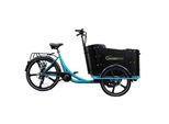 SachsenRAD E-Lastenrad T2 Neo Vintage Transport E-Bike mit Holzbox schwarz