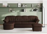 DOMO collection Ecksofa »Pegnitz, elegante Rückensteppung, kompakte Stellmasse 238/141cm, L-Form«, wahlweise mit Bettfunktion