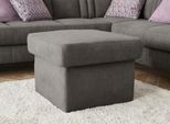 Stauraumhocker SIT & MORE "Melissa", braun (schlamm), B:60cm H:48cm T:60cm, 100% Polyester, Hocker, klassisches Design, optional in dem mit Wasser zu reinigendem Bezug