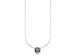 Kette mit Anhänger BRUNO BANANI "Schmuck Geschenk Silber 925 Halsschmuck Halskette Schlangenkette Stein", bunt (silberfarben, blau), Halsketten, Damen, Silber 925 (Sterlingsilber), L: 45, mit Zirkonia (synth.), Korund (synth.) oder Spinell (synth.)