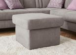 Stauraumhocker SIT & MORE "Melissa", grau (elephant), B:60cm H:48cm T:60cm, 100% Polyester, Hocker, klassisches Design, optional in dem mit Wasser zu reinigendem Bezug