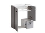 Tchibo - Waschtisch »Balto« - 50x20x60cm - schwarz - Holz / Metall / Keramik