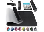KESSER® Gymnastikmatte mit Tragegurt rutschfest TPE Yogamatte Gepolstert & rutschfest Fitnessmatte , 183 x 61 Trainingsmatte für Fitness Sportmatte, Pilates & Gymnastik Workout extradick