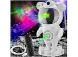 tectake® LED-Sternenhimmel-Projektor, 360° drehbarer Kopf, mit Sternen, Mond und Nebel, 4 RGB-Farben, 5 W, inkl. Stromkabel, Bluetooth- und Music-Funktion mit 8 Sounds sowie Timer