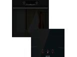 GORENJE Backofen-Set "JUMP SET PYRO/I", A (A+++-D), schwarz, Herdsets, Pyrolyse: Selbstreinigung durch hohe Hitze ohne Chemie, Topseller