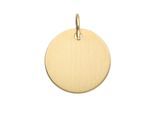 Anhänger mit Gravur ADELIA´S "Damen 333 Gold Gravurplatte Anhänger Ø 14 mm", gold, Schmuckanhänger, Damen, Gold, für Damen