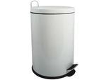 MSV-Spirella Treteimer , Weiß , Kunststoff , 20 l , 29.3x45x29.3 cm , Haushalt & Kleinelektro, Reinigung, Mülleimer & Abfallsammler