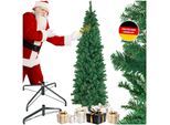 tectake® Weihnachtsbaum, verschiedene Größen, künstlich in Grün, mit dichten Nadeln, formbar mit viel Volumen, pulverbeschichteter Metallständer mit Kunststoffkappen