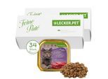 Lyra Pet Lecker.Pet Emily's Feine Paté Reich an Rind Katzenfutter Nassfutter Vollnahrung 17x3,88 kg