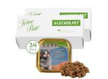 Lyra Pet Lecker.Pet Mia's Feine Paté Reich an Lachs Katzenfutter Nassfutter Vollnahrung 17x3,88 kg