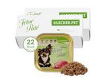 Lyra Pet Lecker.Pet Josie's Feine Paté Reich an Kalb Hundefutter Nassfutter Vollnahrung 11x3,3 kg