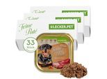 Lyra Pet Lecker.Pet Gino's Feine Paté Reich an Rind Hundefutter Nassfutter Vollnahrung 11x4,95 kg