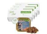 Lyra Pet Lecker.Pet Mia's Feine Paté Reich an Lachs Katzenfutter Nassfutter Vollnahrung 17x7,76 kg
