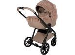 Jimmylee Kinderwagenset , Cappuccino , Textil , 3-teilig , 62x94x104.5 cm , EN 1888, Oeko-Tex® Standard 100, Made in Europe , Feststellbremse, Fußstütze abklappbar, Federung, kugelgelagerte Räder, Verdeckung abnehmbar, 5-Punkte-Gurt, für Babyschale geeignet, Griff in Lederoptik, Transportsicherung, mit Tragegriff, Sitz umsetzbar, abnehmbarer Schutzbügel, Teleskopgriff, verstellbare Adapter,5-Punkt