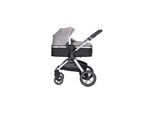 Lorelli Kombikinderwagen 2 in 1 Viola bis 22 kg, Sportsitz umbaubar Wickeltasche hellgrau