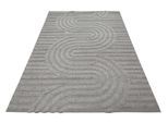 Outdoorteppich ESPRIT "Miles, ESP-54231", grau, B:120cm H:2mm L:170cm, Polypropylen (PP), Teppiche, Outdoorteppich, Hoch-Tief-Effekt, grafisches Design, uni, modern, robust, Terrasse
