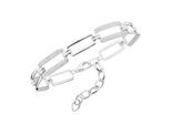 Armband SMART JEWEL "rechteckige Glieder, Zirkonia Steine, Silber 925", silber, Armbänder, Damen, 20cm, Silber 925 (Sterlingsilber), Armband