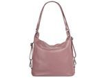 Shopper SAMANTHA LOOK, Damen, Gr. B/H/T: 31cm x 29cm x 11cm onesize, rosa (alt, rosa), Leder, leicht glänzend, unifarben, Taschen Shopper, echt Leder, Made in Italy