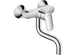 hansgrohe Logis Wand Küchenarmatur 71836000 chrom, Wandmontage, schwenkbarer Auslauf 180°