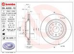 BREMBO Bremsensatz-Hinterachse COATED DISC LINE / STANDARD Bremsensatz, Scheibenbremse hinten rechts links innenbelüftet 310mm für SKODA VW SEAT (FAW)