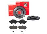 BREMBO Bremsensatz-Vorderachse MAX LINE / STANDARD Bremsensatz, Scheibenbremse vorne rechts links innenbelüftet 256mm für SKODA VW SEAT (FAW) AUDI 6N0
