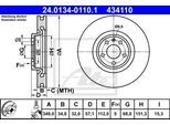 ATE Bremsensatz, Scheibenbremse sg00000deq Vorderachse voll 349mm 12mm für VAG