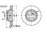 ATE Bremsensatz, Scheibenbremse Bremsensatz ijf141cly1 Vorderachse belüftet 348mm 30mm für BMW