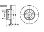 ATE Bremsensatz, Scheibenbremse Bremsensatz ijf141a019 Vorderachse belüftet 300mm 24mm für BMW