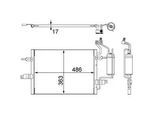 MAHLE Kondensator, Klimaanlage für GENERAL MOTORS VAUXHALL OPEL 52496880 1850086 13128931 AC 404 000S