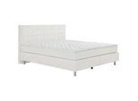 Carryhome Boxspringbett , Beige , Textil , H2 , 7-Zonen , 120x200 cm , Topper durchgehend, Matratze in verschiedenen Härtegraden erhältlich , Schlafzimmer, Betten, Boxspringbetten