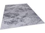 Teppich GINO FALCONE "Rachele GF-087", grau, B:190cm H:6mm L:290cm, Polyester, Teppiche, Teppich, Kurzflor, modernes Design, ideal im Wohnzimmer & Schlafzimmer