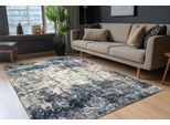 Teppich OBSESSION "Posh 303", blau, B:160cm H:12mm L:230cm, Polyester, Teppiche, Teppich, modernes Design, bedruckte Qualität, Wohnzimmer