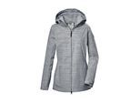 Funktionsjacke "GS 67 WMN JCKT", Damen, Gr. 36, blau (graublau), Obermaterial: 100% Polyester.Futter: 100% Polyester, G.I.G.A. DX BY KILLTEC, Jacken Funktionsjacke, Gestreifte Damen Outdoorjacke, wasserabweisend, 2-Wege-Reißverschluss