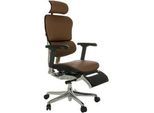 Mid.you Chefsessel , Braun , Leder , Echtleder , Drehkreuz , 76x119 - 138x64 cm , inklusive Armlehnen, ergonomische Rückenlehne , Büromöbel, Bürostühle, Chefsessel