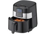 Trisa Electronics HEIßLUFTFRITTEUSE , Schwarz , Kunststoff , 3 l , 38x32x28 cm , RoHS , antihaftbeschichteter Innenbehälter, Betriebsanzeige, Timer, Programm wählbar, Überhitzungsschutz, Display, Touchscreen , Küchengeräte, Fritteusen