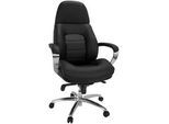 Mid.you Chefsessel , Schwarz , Textil , Drehkreuz , 73x137x73 cm , Wippmechanik mit Härtegradeinstellung, ergonomische Rückenlehne , Büromöbel, Bürostühle, Chefsessel