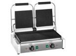 GastroHero Elektro-Kontaktgrill ECO 2 x 1,8 kW, gerillt