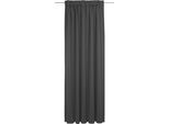 Vorhang WIRTH "Uni Collection", schwarz, B:142cm H:215cm, Baumwolle (Bio-Baumwolle), Gardinen, nach Maß