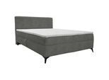 Xora Boxbett , Dunkelgrau , Textil , Kiefer , massiv , H3 , 160x200 cm , Bettkasten, gepolstertes Kopfteil, Topper durchgehend, in verschiedenen Größen erhältlich , Schlafzimmer, Betten, Boxspringbetten